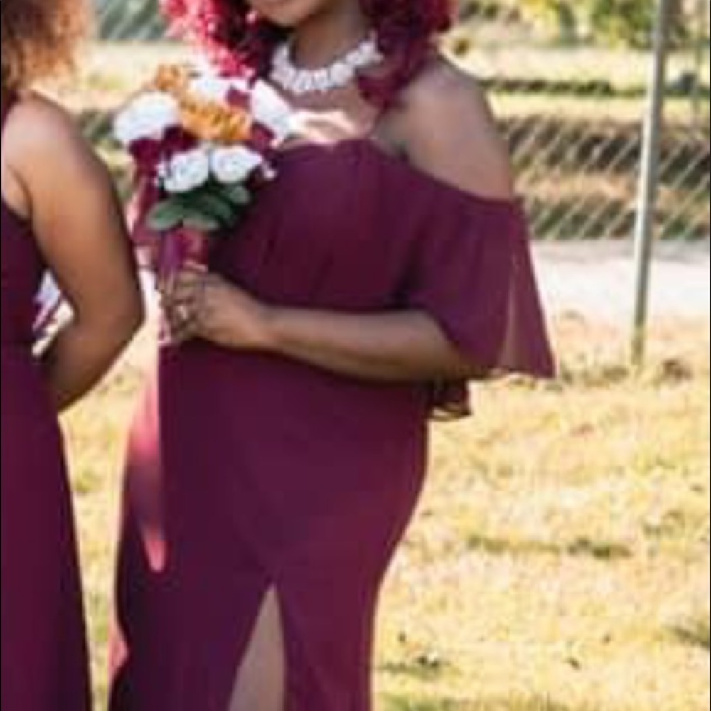 Burgundy Bridesmaid Dress